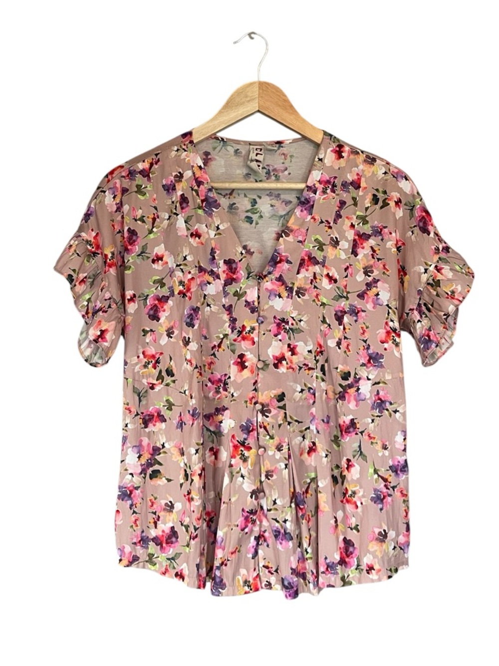 Anthropologie Dolan Mitzi Pleated Floral Blouse